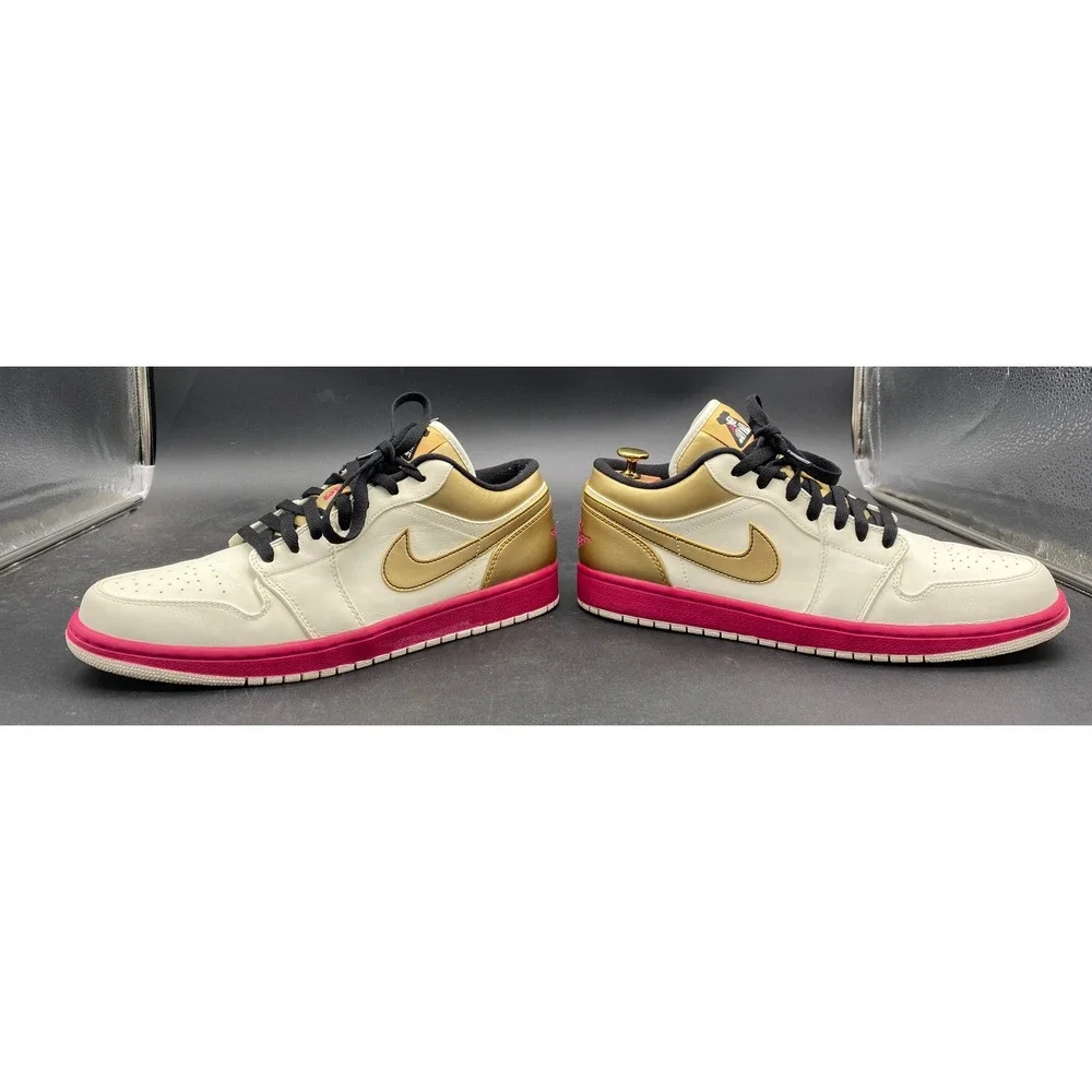 Air‎ Jordan Mens 11 1 Low Phat Matador Sail Metallic Gold Gym Red